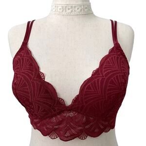 Auden NWOT Burgundy Bralette Women XL